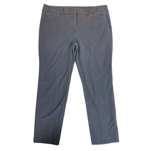 LOFT Marisa Modern Fit Blue Grey Gray Skinny Slacks Chinos - Size 12